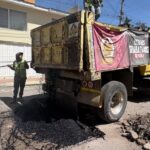 SUPERVISAN BAJO LA DIRECCIÓN DE PEPE CHEDRAUI TRABAJOS DE BACHEO EN PUEBLA