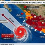 ADVIERTEN LLUVIAS INTENSAS POR HURACÁN ‘TRUDY’